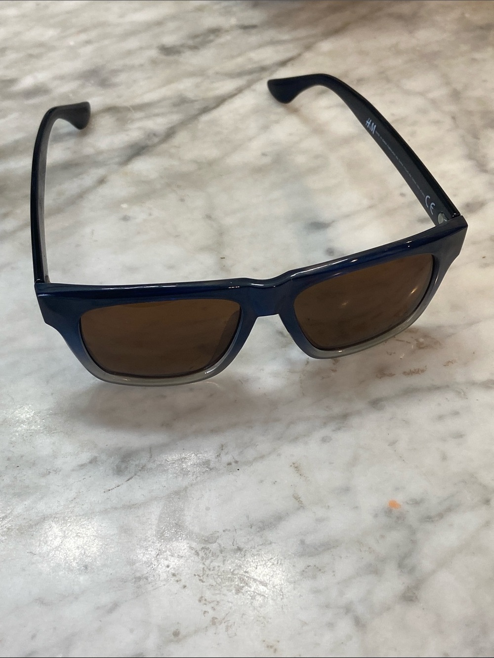 H&M Women’s Dark Blue Frame Sunglasses with Brown Lenses